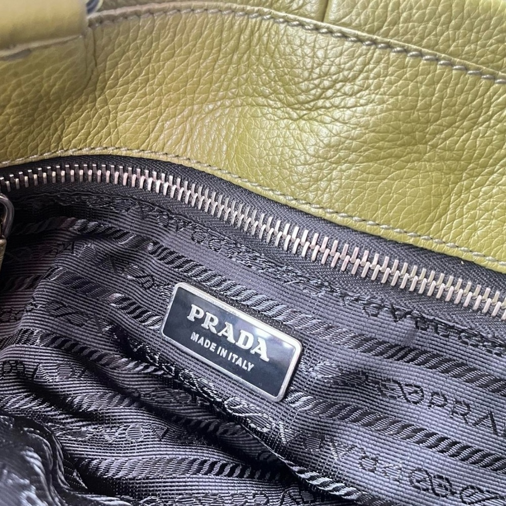 Prada Moss Green Leather Handbag - Picture 5 of 8